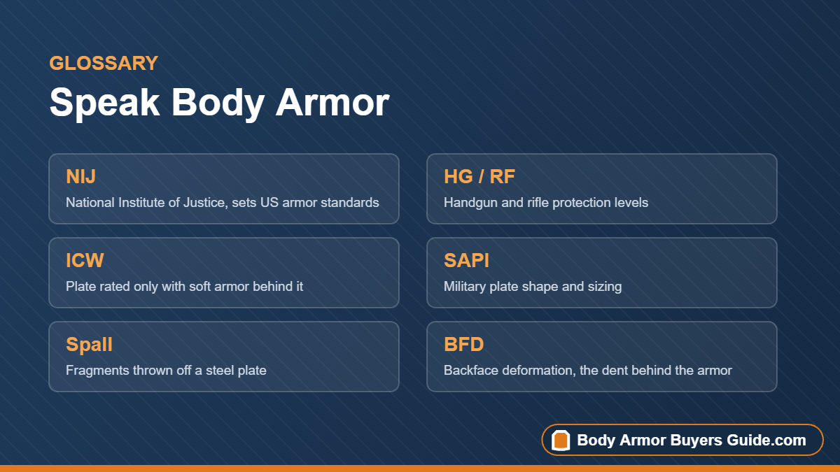 Common body armor terms explained